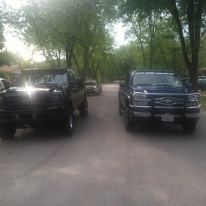 My 2000 F250 7.3L and a friends Duramax