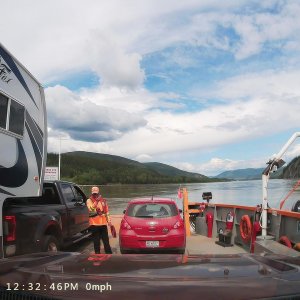 On a ferry