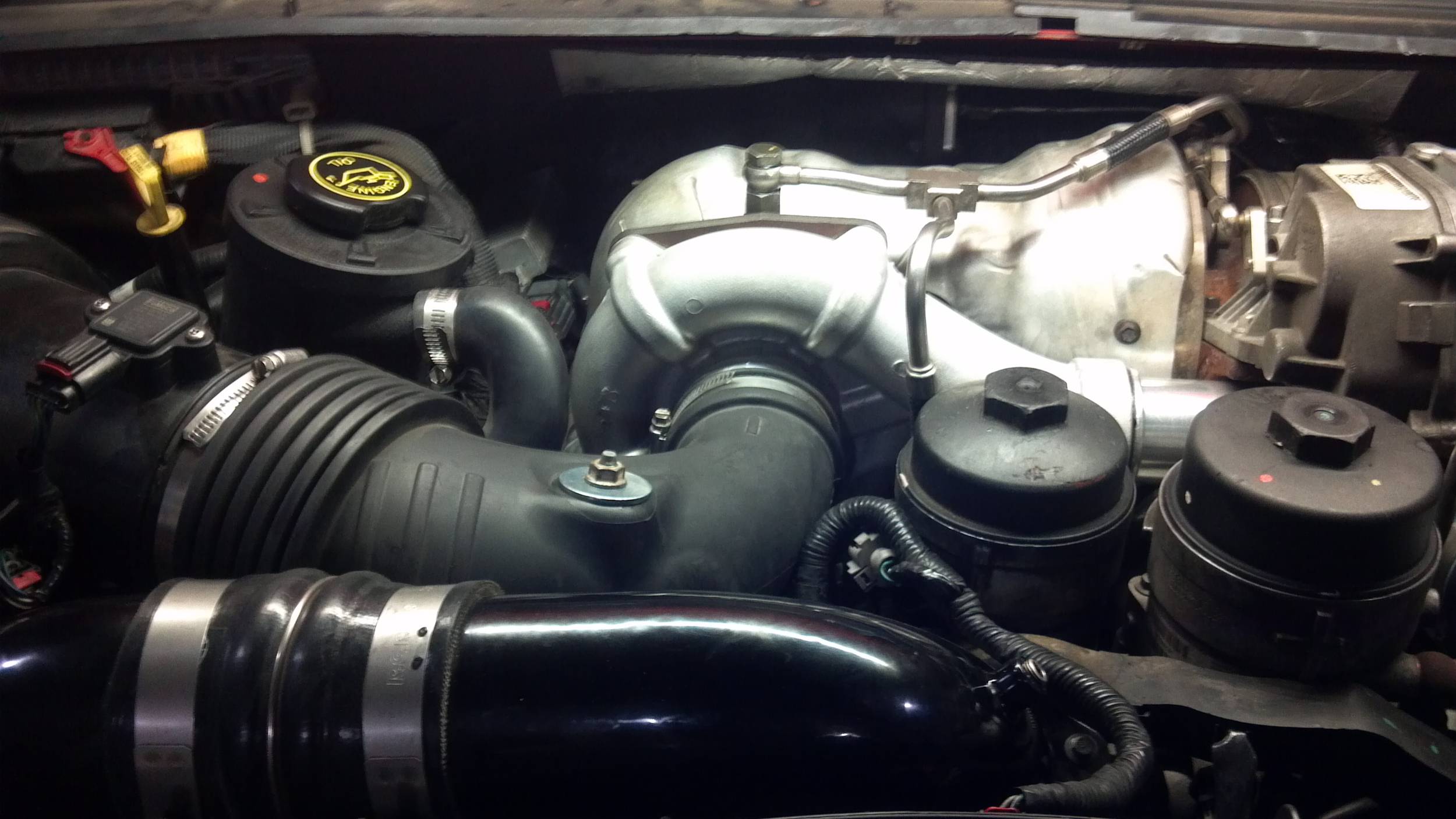 6.4 stock intake on tow power atmosphere turbo