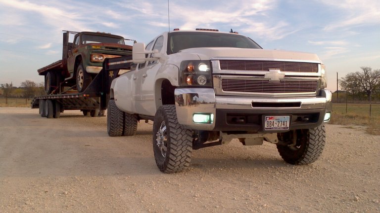 Duramax hauling grain truck