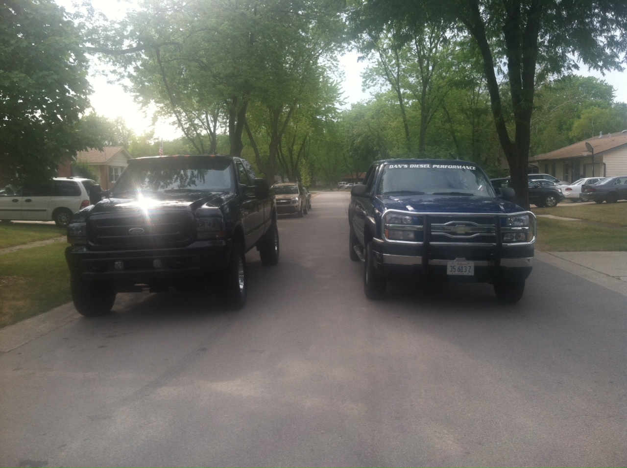 My 2000 F250 7.3L and a friends Duramax