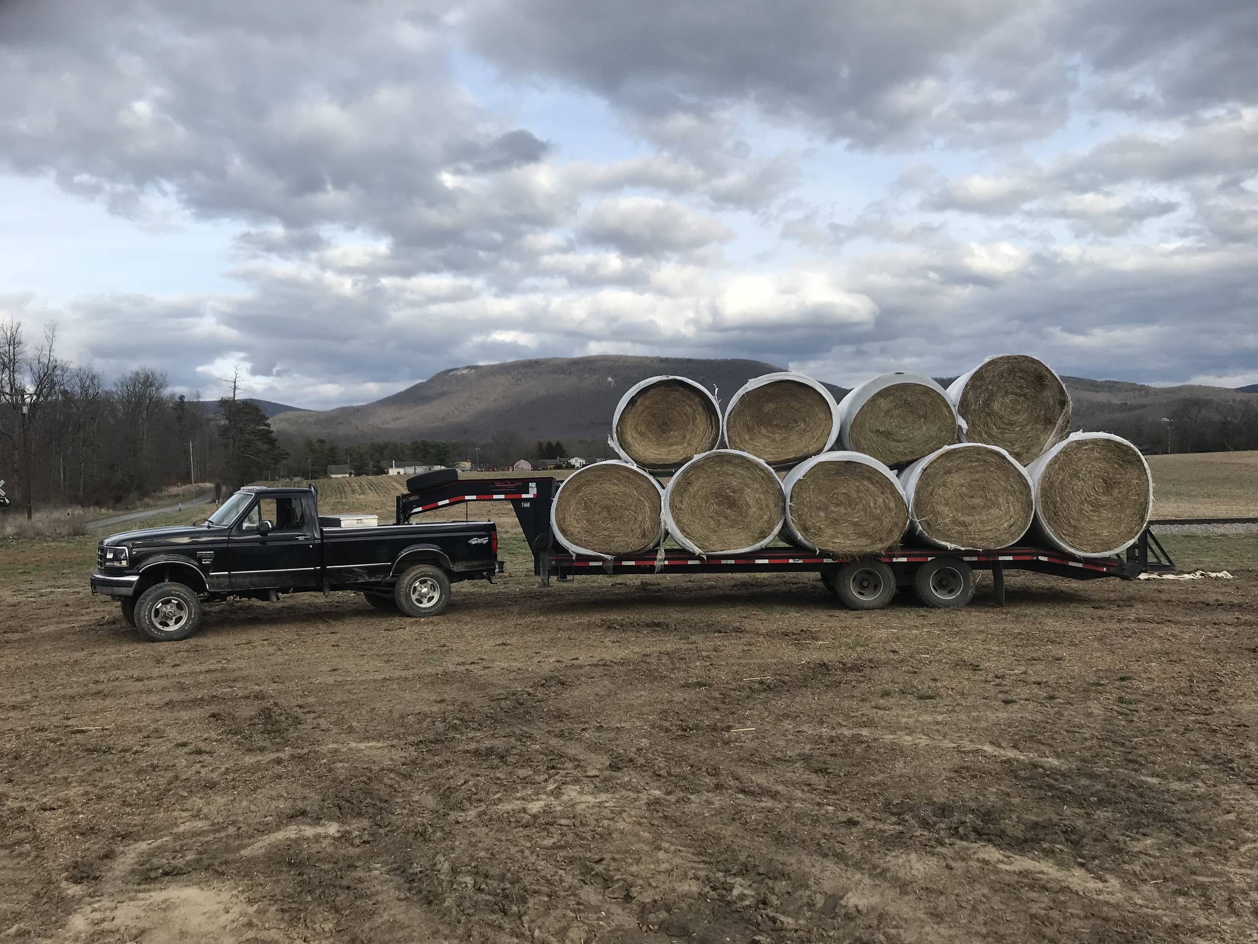 My truck with load of hay