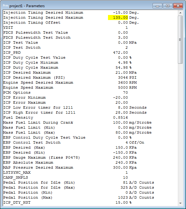 Stock TDE1 Timing